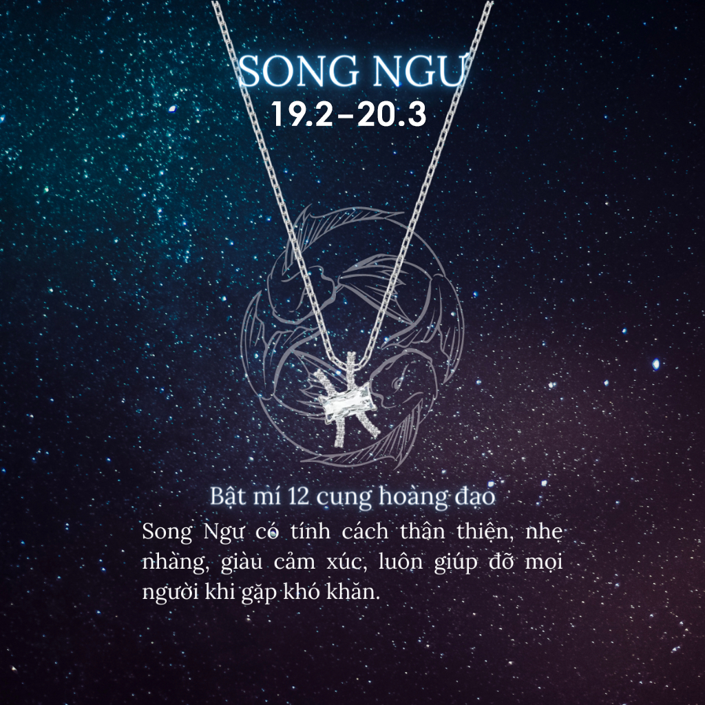 Dây chuyền LAMY cung hoàng đạo Pisces Zodiac Pendant 6062