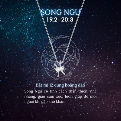 Dây chuyền LAMY cung hoàng đạo Pisces Zodiac Pendant 6062