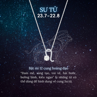 Dây chuyền LAMY cung hoàng đạo Leo Zodiac Pendant Necklace Silver 6062