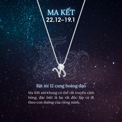 Dây chuyền LAMY cung hoàng đạo Capricorn Zodiac Pendant Necklace Silver 6062
