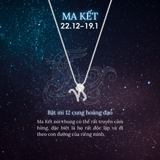 Dây chuyền LAMY cung hoàng đạo Capricorn Zodiac Pendant Necklace Silver 6062