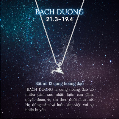 Dây chuyền LAMY cung hoàng đạo Aries Zodiac Pendant Necklace Silver 6062