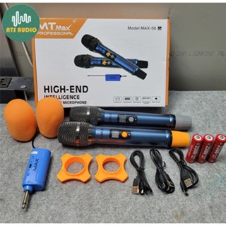 Micro Không Dây Đa Năng MAX 56 Thế Hệ Mới, Hát Nhạy Tích Hợp Cổng Sạc, Tiện Lợi, BH 12 Tháng