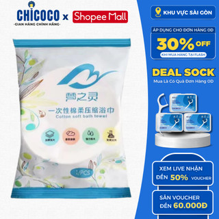 Khăn Tắm Nén Du Lịch CHICOCO Kích Thước 70x100cm Bằng Cotton Siêu Gọn và Tiện Lợi Mang Đi Du Lịch