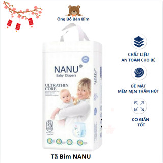 Tã quần Nanu tã dán Nanu 50 miếng cao cấp cho bé đủ size từ 3kg-33kg S50 M50 L50 XL50 2XL50 3XL50 4XL50 5XL50 