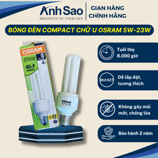Bóng Đèn Compact Chữ U OSRAM Chính Hãng - Bóng Đèn Tiết Kiệm Điện, Ánh Sáng Bền Bỉ, Đủ Công Suất 5W-23W, Chống Mỏi Mắt