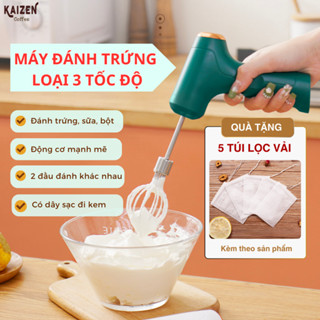 Máy Đánh Kem Trộn, Máy Đánh Trứng Cầm Tay, Máy Đánh Sữa, Máy Đánh Bột, Máy Đánh Kem Nhỏ Gọn Tiện Dụng - Kaizen Coffee