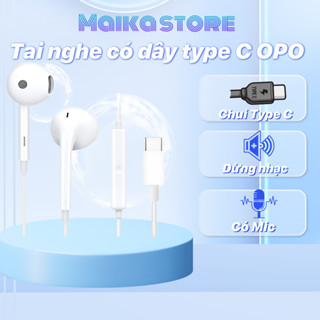 Tai nghe Opo Reno chân Type C, có micro đàm thoại và nghe siêu rõ phù hợp mọi điện thoại opo - carephones BH 6 THÁNG