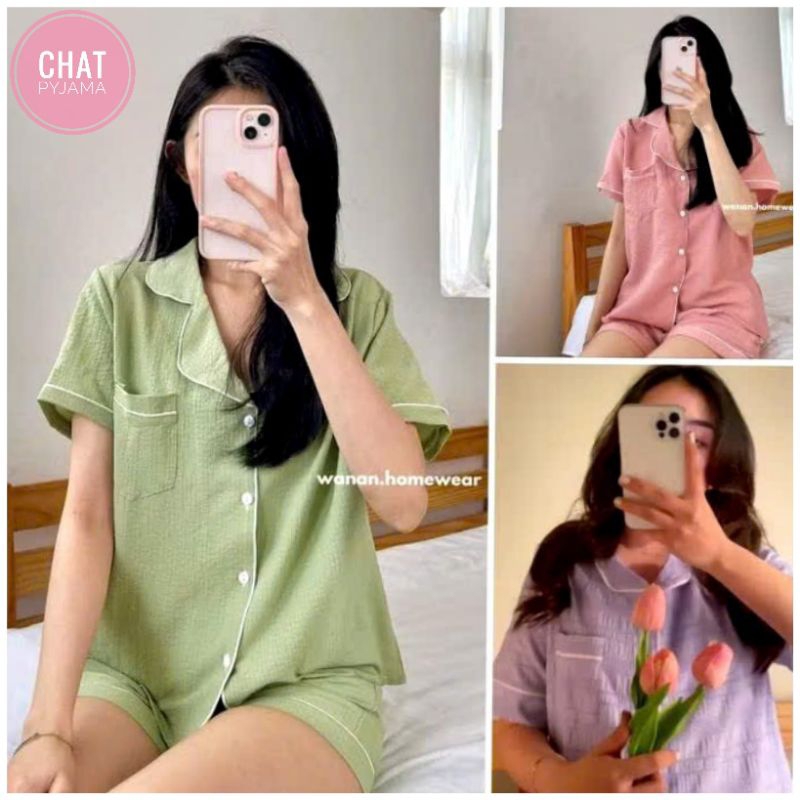 Mã 02 Bộ pyjama đũi xốp siêu mát xinh size (40-60)kg CHAT02