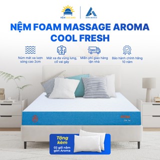 Nệm Foam Massage Aroma Cool Fresh - Cấu trúc núm Mát xa cột sống lưng, đốt sống cổ- Bảo hành 10 năm