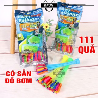  Bộ  111 QUẢ  Bong Bóng Nước Chùm HappyBaby Balloon - Bóng Bay Nước - Đồ Chơi Trẻ Em BFUN 