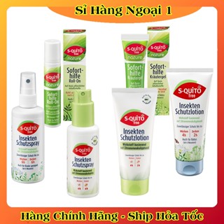  Bộ Xịt chống muỗi kem bôi côn trùng đốt thanh lăn và gel bôi muỗi đốt Squito Free cho bé từ sơ sinh của Đức- Date mới 