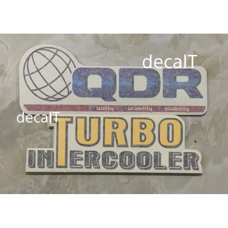 Tem QDR Turbo Intercooler Dán Xe Tải Hino. Tem QDR Turbo Intercooler Dán Đầu Xe Tải Hino
