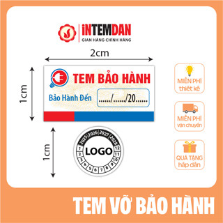 [Giá Xưởng] Tem Vỡ GIÒN bảo hành VINH LIEN Sticker, Decal intemdan.vn Theo Yêu Cầu Khổ A4