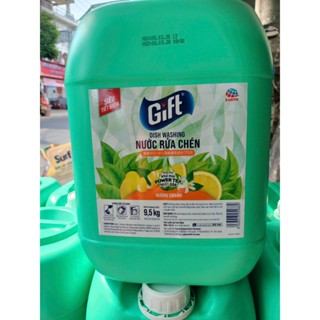 Nước rửa chén Gift hương chanh 9,5 kg - hàng chính hãng Gift
