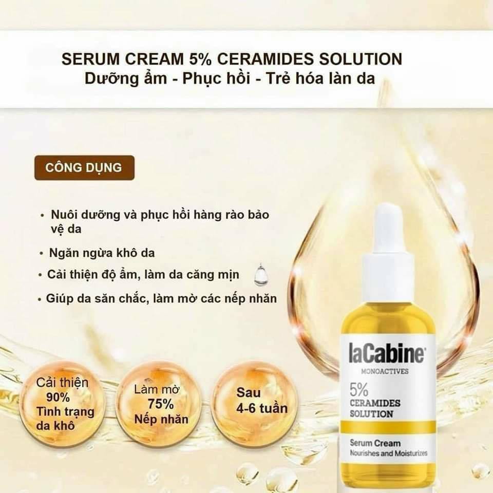 Serum LaCabine 5% Ceramides Tinh chất dưỡng ẩm phục hồi tăng cường bảo hàng rào bảo vệ da 30ml