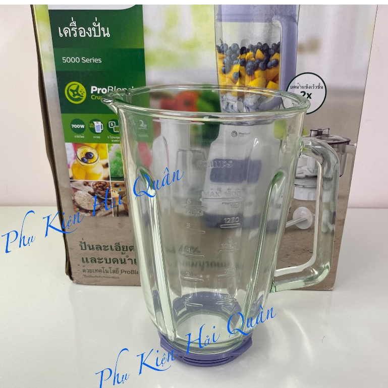 (CHÍNH HÃNG) CỐI , LY THỦY TINH MÁY XAY SINH TỐ PHILIPSS MODEL HR2222 / HR3573/90
