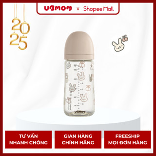 Bình sữa UBMOM PPSU - Thỏ Nâu Cherry 280ml