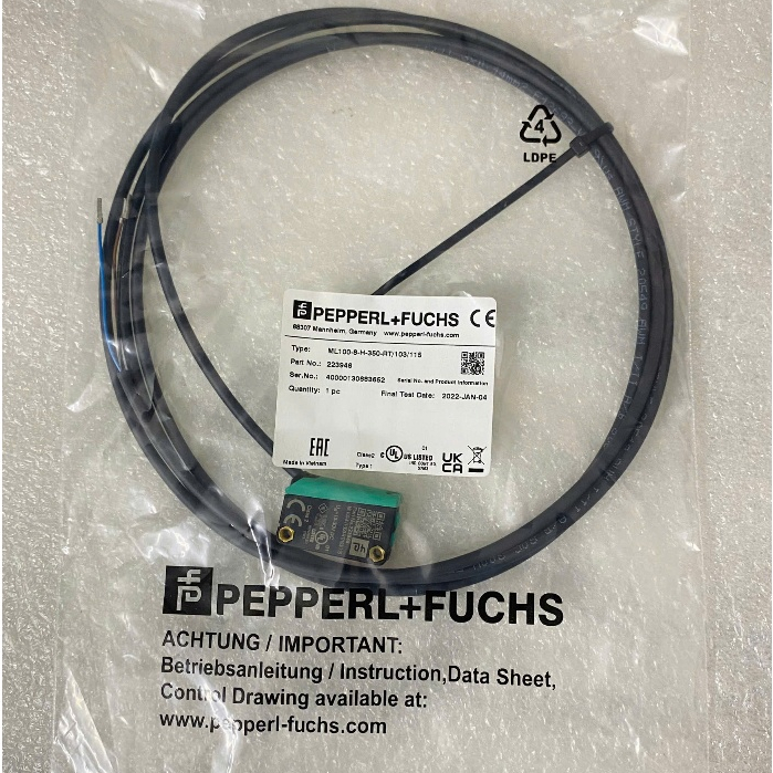 [HÌNH THẬT] Cảm biến quang Pepperl+Fuchs ML100-8-H-350-RT/103/115
