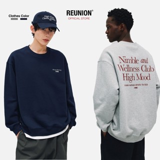 REUNION Áo Sweatshirt Dài Tay In Họa Tiết HIGHMOOD Áo Sweater Nam Nữ Form Rộng SWT7