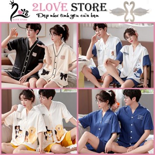 Bộ đồ ngủ couple bộ pijama đôi thoải mái mềm mại chất liệu Cotton 2LOVESTORE dành cho nam và nữ