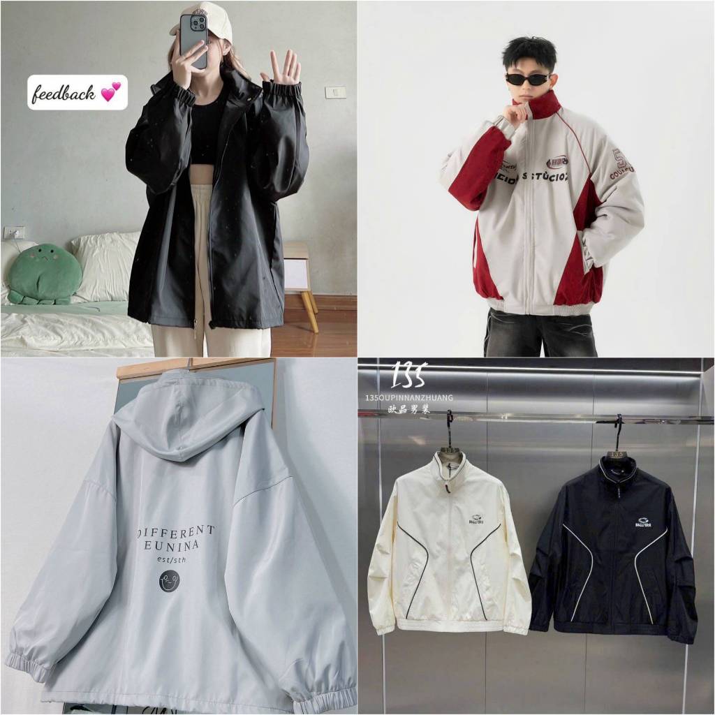 Áo khoác dù nữ thiết kế NÓN RỜI 2 LỚP DÀY DẶN form rộng đẹp