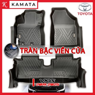 Thảm lót sàn ô tô Toyota Vios Yaris 2019 - 2025 khuôn đúc TPV  1 bộ 3 tấm  new  KAMATA 