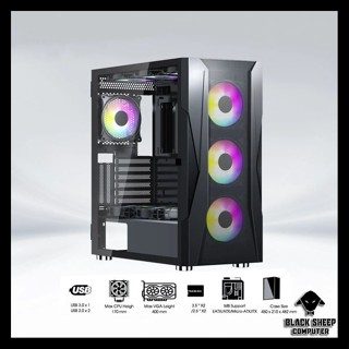  Vỏ Case COOLERPLUS EB06  SẴN 3 FAN LED  