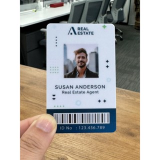  Thẻ nhựa PVC bo góc in theo yêu cầu 54x86mm In nhanh In từ 1 thẻ Thẻ in hình thẻ nhân viên ID card 