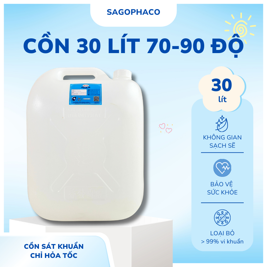 Cồn sát khuẩn Ethanol can 30 lít - Cồn y tế sát khuẩn