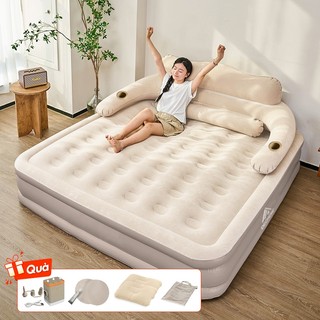  GKSOOK Đệm Hơi Nệm Hơi Có Tựa Lưng Giường Dày lên và tắt tiếng Quà Máy Bơm Điện+Gối 