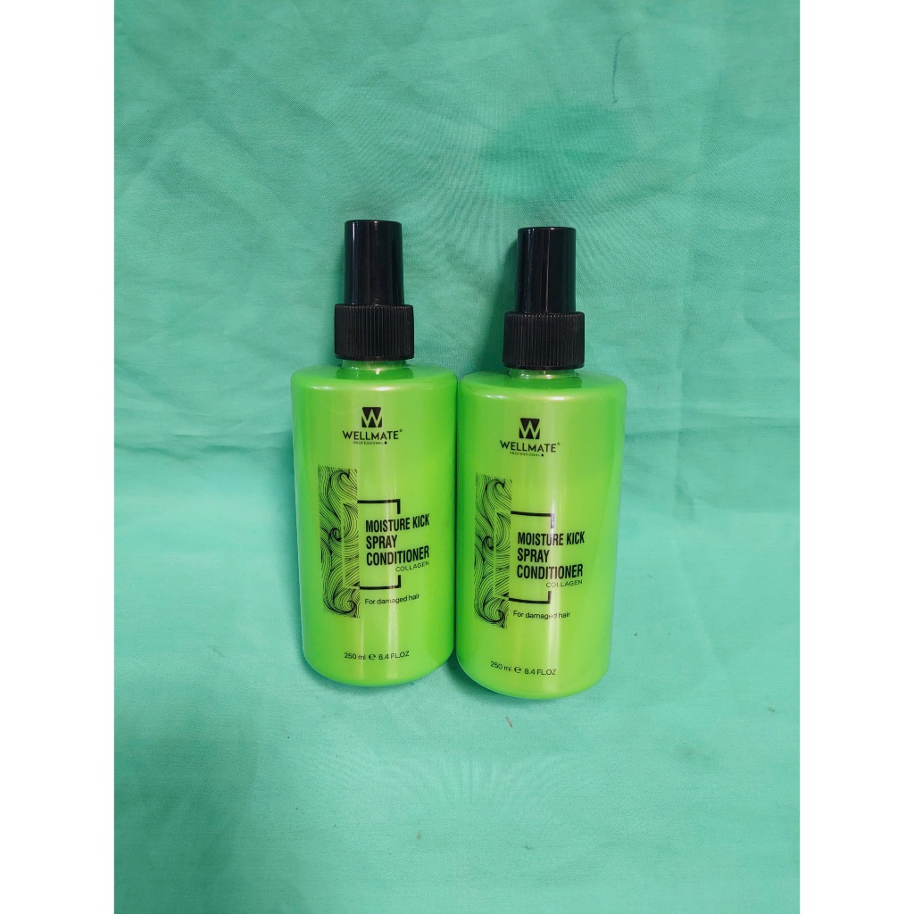 Xịt dưỡng xanh lá wellmate giúp dưỡng tóc sau khi uốn duỗi nhuộm