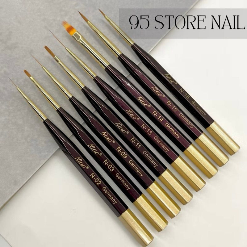 Cọ Niao vẽ nail chính hãng - cọ nét  cọ hoa cúc các loại vẽ móng 