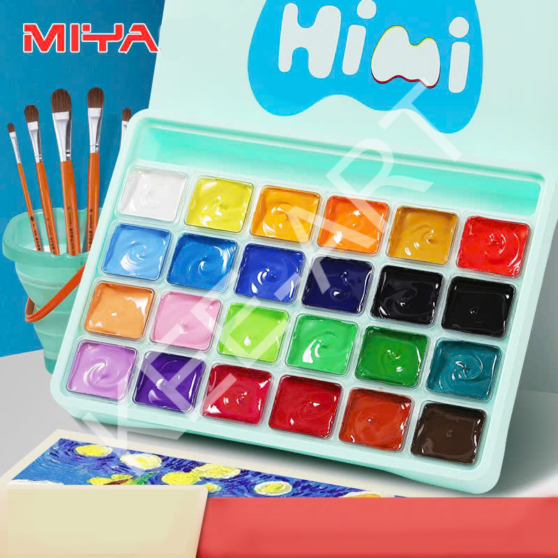 [Kee-art] Màu Gouache HiMi Miya dạng thạch bộ 18/24/36/56 màu