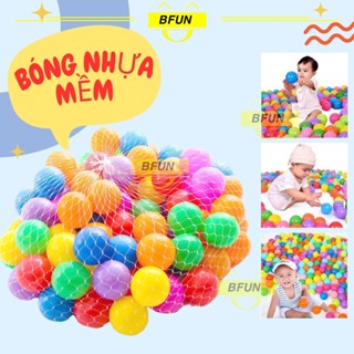 Bóng Nhựa Mềm Cho Bé Size To 7.5cm/ 5.5cm - Banh Nhựa Chơi Trong Nhà , Lều Đồ Chơi Cho Bé Bfun