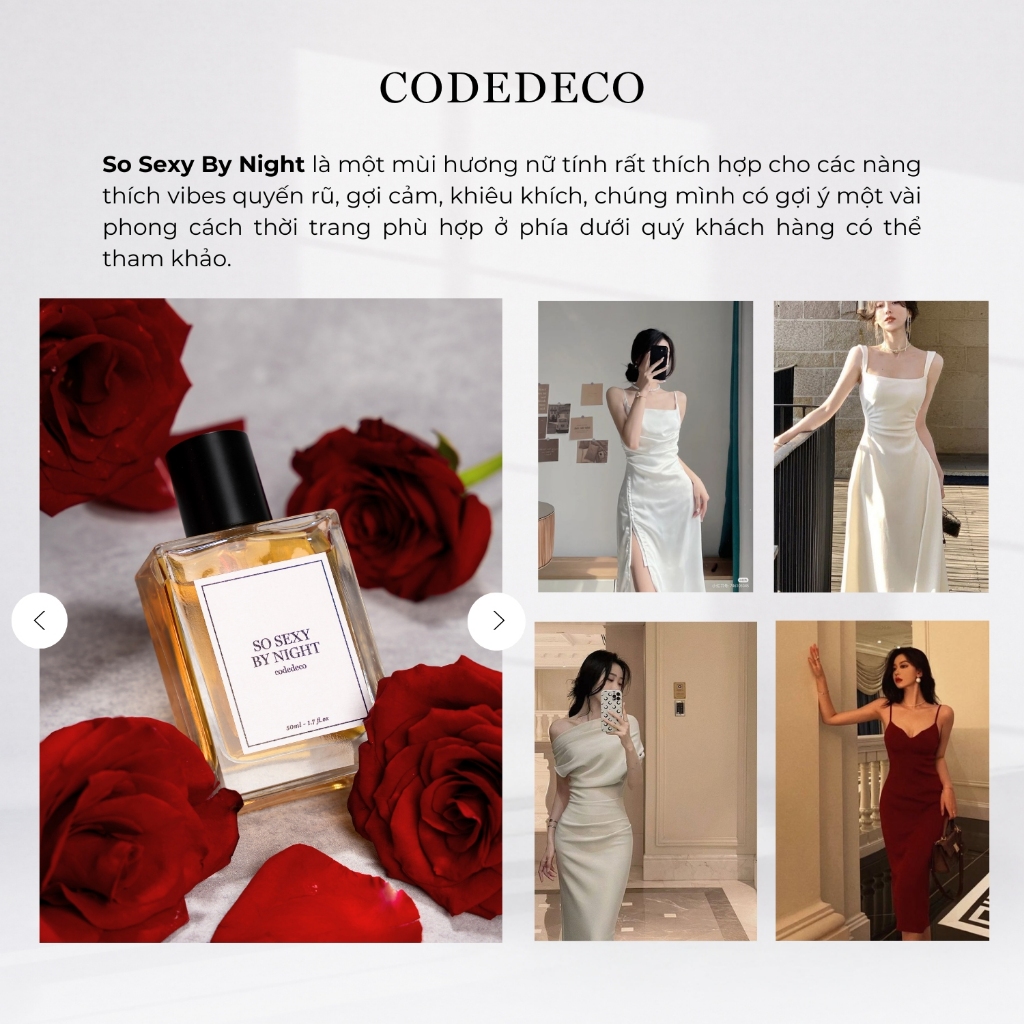 Tinh dầu thơm nữ CODEDECO So Sexy By Night 50ml - Gợi Cảm, Ngọt Ngào, Quyến Rũ | BigBuy360 - bigbuy360.vn