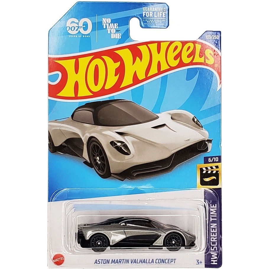 Mô hình xe đua thể thao Hot Wheels 007 Aston Martin Valhalla Concept