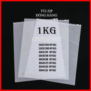 1KG Túi Zip trong suốt khóa kéo miệng đóng gói hàng quần áo cao cấp, túi đóng hàng PE dày dặn loại đẹp