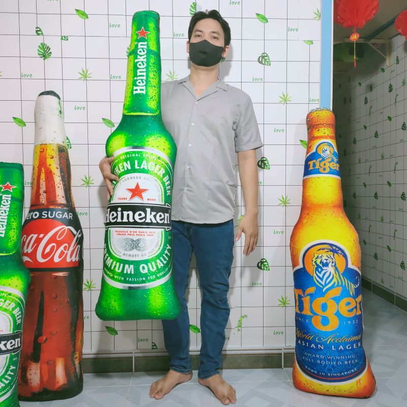 GỐI ÔM HÌNH CHAI BIA KHỔNG LỒ 120CM CAO CẤP GIÁ RẺ