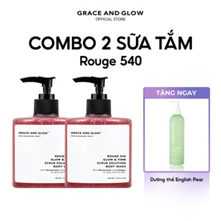 [Kèm quà tặng] 2 IN 1 Combo sữa tắm Grace and Glow 400ml trắng da thơm lâu dưỡng ẩm