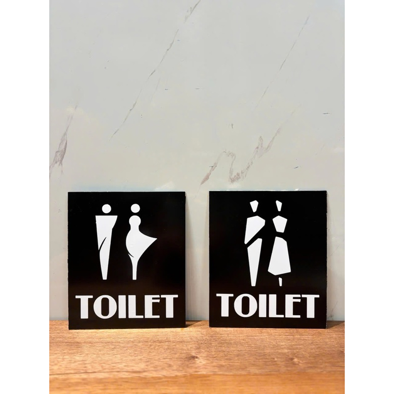 Biển chỉ dẫn vệ sinh, toilet, chỉ dẫn WC, MEN, WOMEN, bằng alu dán decal chống nước - GXHOME