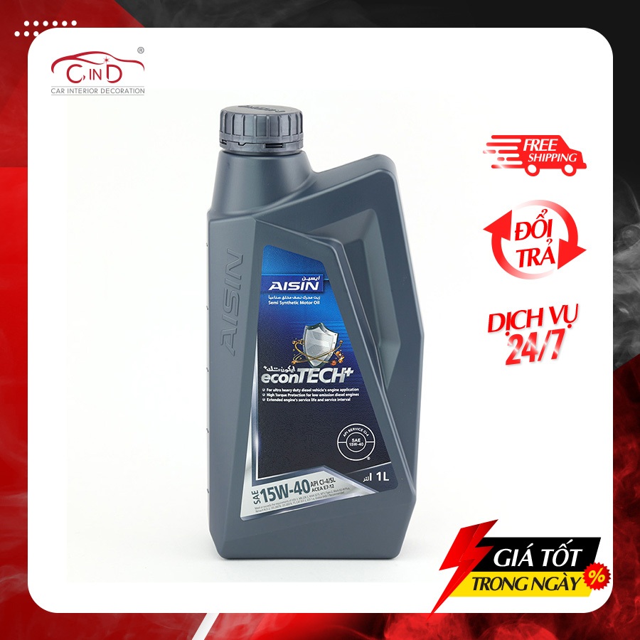 Nhớt Động Cơ AISIN ECSI1541P 15W-40 CI4 / SL Semi Synthetic 1L - Nhập Khẩu Chính Hãng