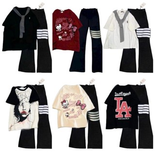 TỔNG HỢP CÁC SÉT QUẦN ỐNG LOE KẺ 4 SỌC + MIX ÁO PHÔNG FORM RỘNG TAY LỠ CÁC MẪU HÓT NHẤT HIỆN NAY