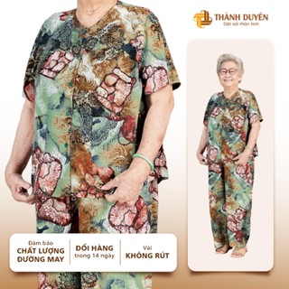  Đồ bộ Tole bà mặc nhà Thành Duyên bông tay con quần dài không rút thoáng mát  F   07-23 - 1546TCD 