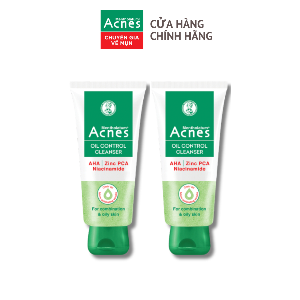 [VB] Combo 2 x Sữa rửa mặt kiểm soát nhờn ngăn ngừa mụn dạng gel Acnes Oil Control Cleanser 100g