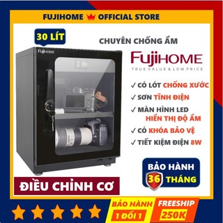 Tủ Chống Ẩm Nhập Khẩu 30L FUJIHOME DC-30M - Tủ Hút Ẩm Điều Chỉnh Độ Ẩm Màn Hình Led