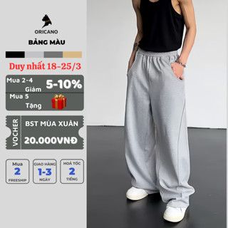 Quần Nỉ Nam Ống Suông Rộng Thể Thao Vải Cotton 2 Da Co Giãn Nam Nữ Track Pants Unisex ORICANO
