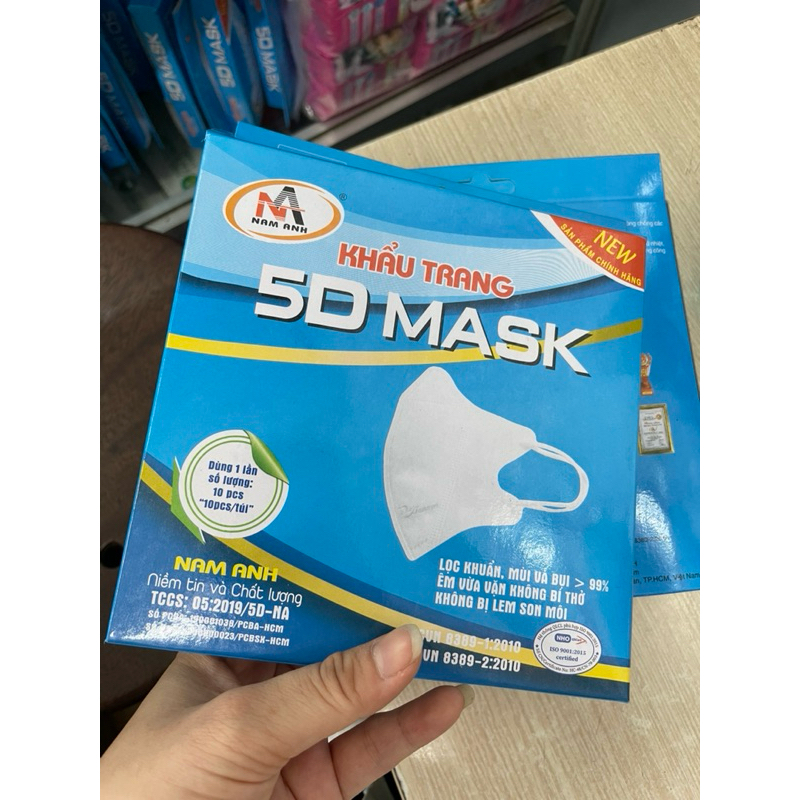 KHẨU TRANG 5D MASK 4 LỚP (Hộp 10 cái)