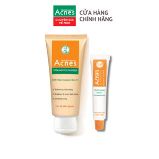[VB] Combo làm sạch, dưỡng sáng, mờ thâm mụn hiệu quả Acnes Vitamin (Sữa rửa mặt 100g + Gel mờ sẹo 12g)