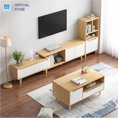 [Chỉ giao lắp tại TP.HCM] Combo Kệ Tivi, Bàn Trà, Tủ Gỗ Trang TríHiện Đại, Tiện Nghi Thương Hiệu SIB Decor TV09